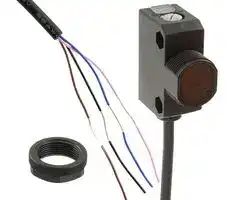 E3ZFDP172M: Photoelectric Sensor, Diffuse Reflective, 500mm, PNP, Pre-Wired, E3Z-F Series, 10VDC to 30VDC