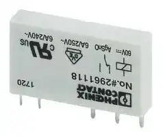 2961118: General Purpose Relay, REL-MR Series, Power, Non Latching, SPDT, 60 VDC, 6 A