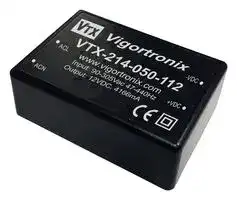 VTX-214-050-112: AC/DC PCB Mount Power Supply (PSU), 120 to 430VDC, ITE & Household, 1 Output, 50 W, 12 VDC, 4.167 A