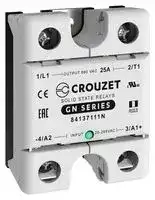 84137111N: Solid State Relay, 25 A, 660 VAC, Panel Mount, Screw, Zero Crossing