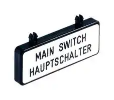 3LD9286-1A: Name Plate, Siemens 3LD2 Series Main & Emergency-Stop Switches, 47 mm x 17 mm, SENTRON Series