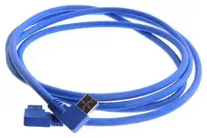 U3A00083-2M: USB Cable, 90° Type A Plug to 90° Type A Plug, 2 m, 6.6 ft, USB 3.0, Blue