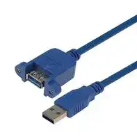 UPMAA-30-03M: USB Cable, Type A Plug to Type A Receptacle, 300 mm, 11.8 ", USB 3.0, Blue