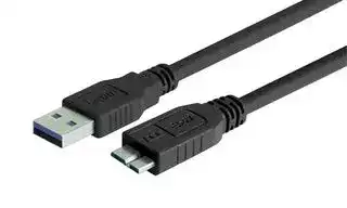 CAU3ZAMICB-3M: USB Cable, Type A Plug to Micro Type B Plug, 3 m, 9.8 ft, USB 3.0, Black