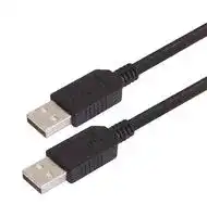 CAUAAHFX-2M: USB Cable, Type A Plug to Type A Plug, 2 m, 6.6 ft, USB 2.0, Black