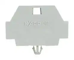 261-371: End Plate, Snap-Fit, for Use with WAGO 261 Series Modular Terminal Blocks, 261 Series