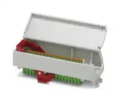 2201494: FRONT CONN MODULE, 2 X 18POS, GREY, PC
