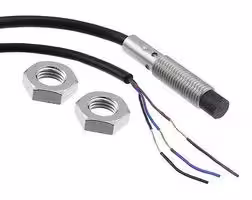 E2B-S08KN04-WP-B1 5M: Inductive Proximity Sensor, Cylindrical, 4 mm, M8, PNP / SPST-NO, PVC Pre-Wired