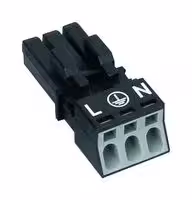 890-203: Pluggable Terminal Block, 4.4 mm, 3 Ways, 22 AWG, 16 AWG, 1.5 mm², Push In