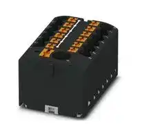 3273496: Panel Mount Barrier Terminal Block, Black, 24 A, 450 V, 13 Pole, Push In, 12 AWG