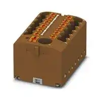 3273492: Panel Mount Barrier Terminal Block, Brown, 24 A, 450 V, 13 Pole, Push In, 12 AWG
