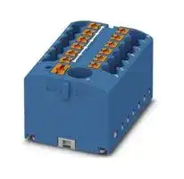 3273484: Panel Mount Barrier Terminal Block, Blue, 24 A, 450 V, 13 Pole, Push In, 12 AWG