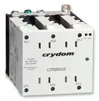 CTRC6025: Solid State Relay, 25 A, 600 Vrms, DIN Rail, Cage Clamp, Zero Crossing