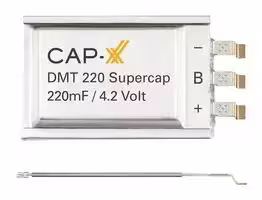 DMT3N4R2U224M3DTA0: Supercapacitor, Prismatic Ultra Thin, 0.22 F, 4.2 V, Solder, ± 20%