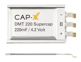 DMT3N4R2U224M3DTA0: Supercapacitor, Prismatic Ultra Thin, 0.22 F, 4.2 V, Solder, ± 20%