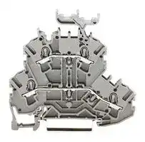 2002-2231: DIN Rail Mount Terminal Block, 4 Ways, 22 AWG, 12 AWG, 4 mm², Clamp, 24 A