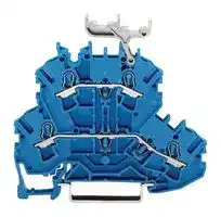 2002-2234: DIN Rail Mount Terminal Block, 4 Ways, 22 AWG, 12 AWG, 4 mm², Clamp, 20 A