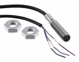 E2B-S08KS01-WP-B1 2M: Inductive Proximity Sensor, Cylindrical, 1.5 mm, M8, PNP / SPST-NO, PVC Pre-Wired