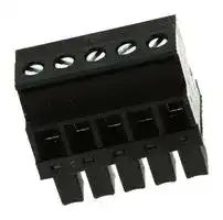 39513-2005: 3.81MM EURO PLUG VERT RWE BLK 5CKT