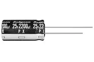 100PX2R2MEFC5X11: Electrolytic Capacitor, Miniature, 2.2 µF, 100 V, ± 20%, Radial Leaded, 1000 hours @ 105°C, Polar