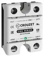 84137910N: Solid State Relay, 25 A, 280 VAC, Panel Mount, Screw, Zero Crossing
