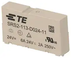 SRS2-113-D024-11: Safety Relay, DC Monostable, 24 VDC, SPST-NO, SPST-NC, SRS2 Series, Through Hole, 6 A, PC Pin