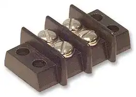 2-140: Panel Mount Barrier Terminal Block, 2 Row, 2 Ways, 16 AWG, 9.53 mm, 15 A