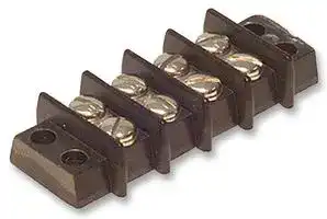 4-140: Panel Mount Barrier Terminal Block, 2 Row, 4 Ways, 16 AWG, 9.53 mm, 15 A