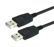 CAUALAL-05M: USB Cable, Type A Plug to Type A Plug, 500 mm, 19.7 ", USB 2.0, Black