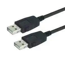 CAUALAL-075M: USB Cable, Type A Plug to Type A Plug, 750 mm, 29.5 ft, USB 2.0, Black