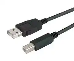 CAUALB-03M: USB Cable, Type A Plug to Type B Plug, 300 mm, 11.8 ft, USB 2.0, Black