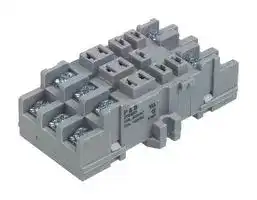 27E893: Relay Socket, DIN Rail, Screw, 11 Pins