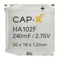 HA102F: Supercapacitor, Prismatic Ultra Thin, 0.17 F, 2.5 V, Solder, ± 20%