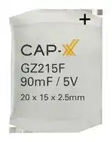 GZ215F: Supercapacitor, Prismatic Ultra Thin, 0.17 F, 5 V, Solder, ± 20%