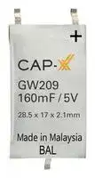 GA109F: Supercapacitor, Single cell, 0.17 F, 2.5 V, Solder, ± 20%