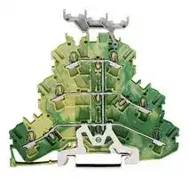 2002-3237: DIN Rail Mount Terminal Block, 6 Ways, 22 AWG, 12 AWG, 4 mm², Clamp, 20 A