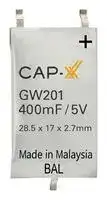 HW101F: Supercapacitor, Single Cell, 0.76 F, 2.75 V, Solder, ± 20%