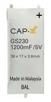 GS103F: Supercapacitor, Single Cell, 0.54 F, 2.5 V, Solder, ± 20%