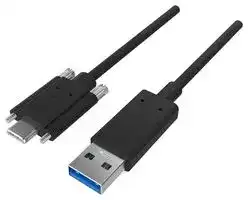 203800-0026: USB Cable, Type A Plug to Type C Plug, 1 m, 3.28 ft, USB 3.0, Black