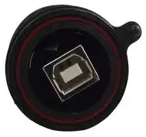 PX0843/B: USB Cable, Type B Plug to Crimp Receptacle, 132 mm, 5.2 ", Black