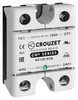 84138183N: Solid State Relay, 125 A, 500 VAC, Panel Mount, Screw, Zero Crossing
