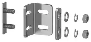 XUSZBSC4: Mounting Bracket, Curved, Pack 4, Preventa™ Light Curtains, Type XUSL