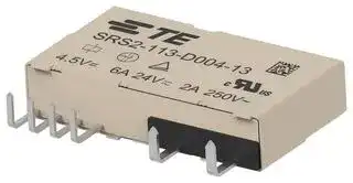 SRS2-113-D004-13: Safety Relay, DC Monostable, 4.5 VDC, SPST-NO, SPST-NC, SRS2 Series, Through Hole, 6 A