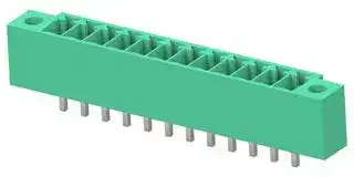 1-2842482-2: Terminal Block, 1Row, Green, w/ Flange, Header, 3.5 mm, 12 Ways, 8 A, 300 V, Through Hole Vertical