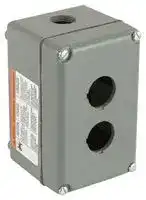 9001KY2: Control Station Enclosure, 30mm, Aluminium, 2 Holes, 30 mm, Grey, 146.1 mm, 90 mm