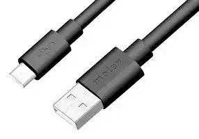 68768-0398: USB Cable, Type A Plug to Micro Type B Plug, 1 m, 3.28 ft, USB 2.0, Black