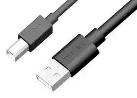 68768-0401: USB Cable, Type A Plug to Type B Plug, 1 m, 3.28 ft, USB 2.0, Black