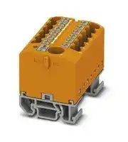 3274206: Panel Mount Barrier Terminal Block, Orange, 24 A, 690 V, 13 Pole, Push In, 12 AWG