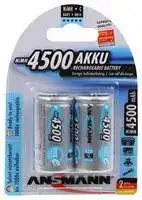 5035352.: Rechargeable Battery, MAX-E, Pack of 2, 1.2 V, Nickel Metal Hydride, 4.5 Ah, C
