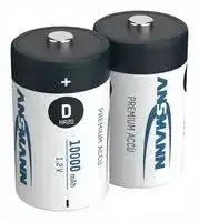 5035362.: Rechargeable Battery, MAX-E, Pack of 2, 1.2 V, Nickel Metal Hydride, 8.5 Ah, D